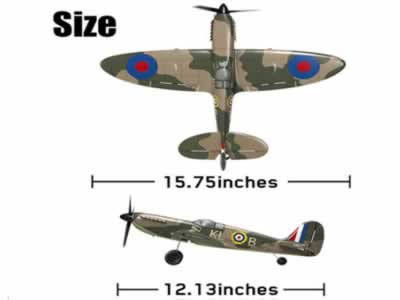 Dynam Spitfire 4ch 400mm Brushed w/Gyro EPP RTF Trainer Aircraft