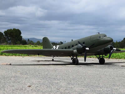 Dynam C-47 Skytrain Green V2 1500mm (59 inch) Wingspan PNP  RC airplane